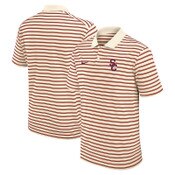 USC Trojans Men's Nike Cream SC Interlock Dri-FIT Striped Polo